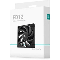 DeepCool FD12 120mm PWM Case Fan, High Airflow, Low Noise, Hydro Bearing, Daisy-Chain 8-Pin Connector, Black, Single Pack