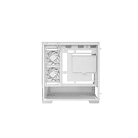 DeepCool CG380 3F Micro-ATX Gaming Case White Panoramic Tempered Glass Side Panel, Mesh Airflow Front, 3 Pre-Installed ARGB Fans, USB-C & USB-A Front I/O, Spacious SFF/mATX/ITX Build Support