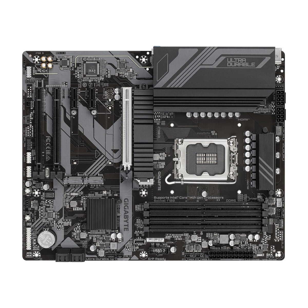 Gigabyte Z790 D Ultra Durable Intel 1700 Socket Motherboard, ATX, 4x DDR5 Slots, 3x M.2 Sockets, 2.5GbE LAN, 1x DisplayPort / 1x HDMI Port
