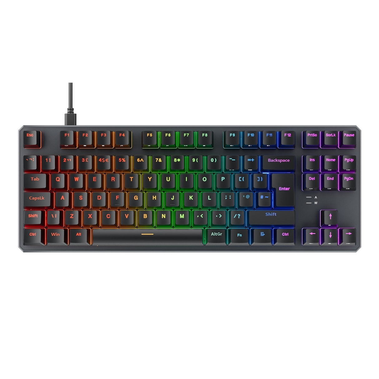 Tecware Phantom+ 80% TKL RGB Mechanical Gaming Keyboard with Wraith Red Switches Black