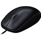 Logitech M90 Wired USB Mouse, 3-Buttons, 1000dpi and Optical Tracking, Ambidextrous Design for PC, Mac and Laptop, Black