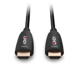 Lindy 38510 10m HDMI (M) 2.1 Anthra Line 7680x4320@60Hz / 3840x2160@120Hz Fibre Optic Hybrid Cable - Black