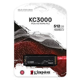 Kingston KC3000 (SKC3000S/512G) 512GB NVMe SSD, M.2 Interface, PCie Gen4, 2280, Read 7000MB/s, Write 3900MB/s, 5 Year Warranty