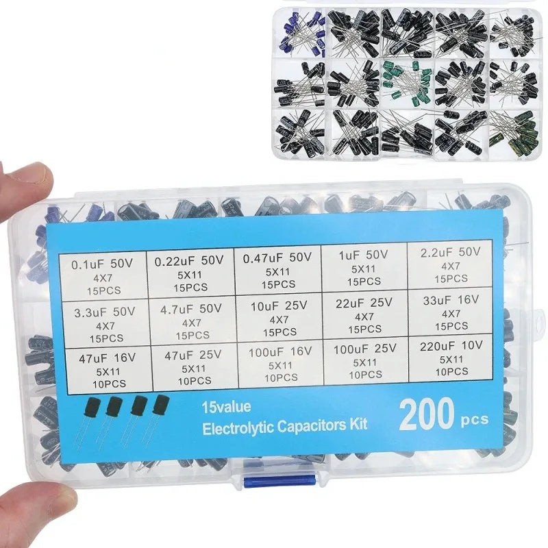 200pcs Electrolytic Capacitor Kit