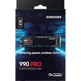 Samsung 990 PRO(MZ-V9P4T0BW ) 4TB NVMe SSD, PCIe Gen4, M.2 Interface, 2280, Read 7450 MB/s, Write 6900 MB/s, 5 Year Warranty
