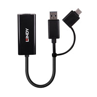 Lindy USB 3.2 Gen 1 Gigabit Ethernet Converter, Bus-Powered, No External Power Supply Required