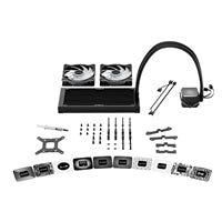 be quiet! Pure Loop 3 LX Liquid CPU Cooler, Universal Socket, 240mm Radiator, 2 x Light  Wings LX PWM High Speed, Stylish ARGB cooling block featuring 10 included lighting foils, 3-year manufacurer's warranty.