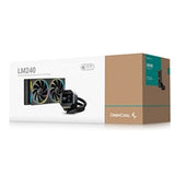 DeepCool LM240 Liquid CPU Cooler with 2.4" IPS Display, 240mm AIO, Dual 120mm ARGB Fans, Anti-Leak Technology, PWM Pump, Intel LGA 1851/1700 & AMD AM5 Compatible, Black