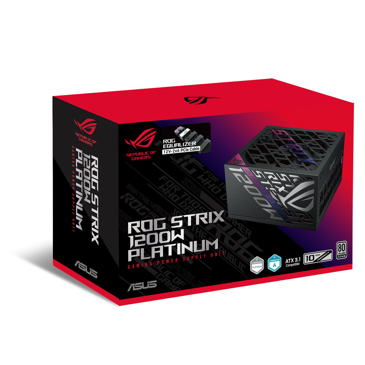ASUS ROG -STRIX-1200P-GAMING-E power supply unit 1200 W 20+4 pin ATX ATX Black, Multicolour