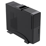CiT S014C Black Slim Micro ATX/ITX Desktop Case with 300W Power Supply, USB 2.0, USB 3.0 Type-A & Type-C Ports