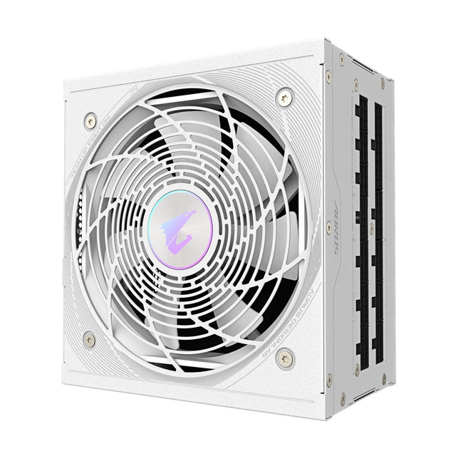 Gigabyte AORUS ELITE ICE 850W White PSU - Fully Modular, 80 PLUS Platinum, ATX 3.1, PCIe 5.0 Ready, 12VHPWR, Silent 120mm FDB Fan, 10-Year Warranty