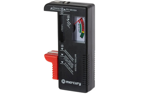 Universal Analogue Battery Tester for AA, AAA, C, D, 9V PP3 & Coin Button Cells