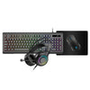 VIDA GAMER BLK 4IN1 USB KB MS HS KIT keyboard Mouse included Gaming QWERTY UK English Black