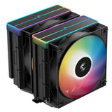 DeepCool AG620 BK ARGB V2 Dual-Tower CPU Air Cooler with 120mm ARGB Fans, Compatible with Intel LGA 1851/1700/1200/115x & AMD AM5/AM4, High-Performance Quiet Cooling, Matte Black